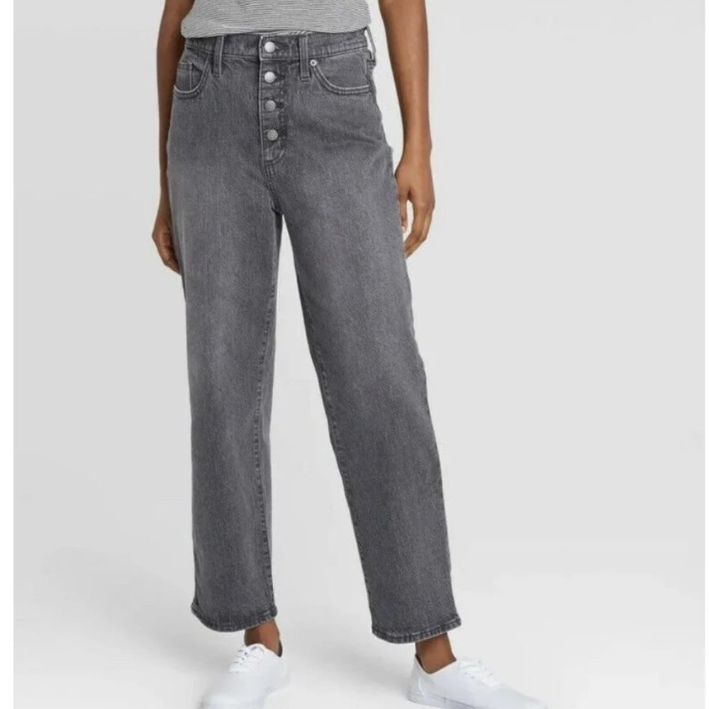 Universal Thread Vintage Straight Jeans Grey, size 12